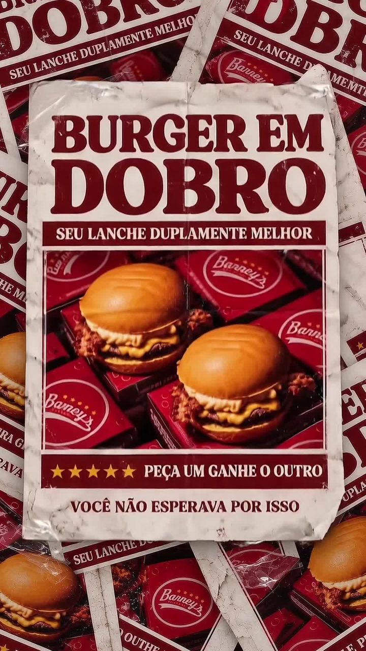 Capa do Reel: Barney's, oferta em dobro dita em uma frase